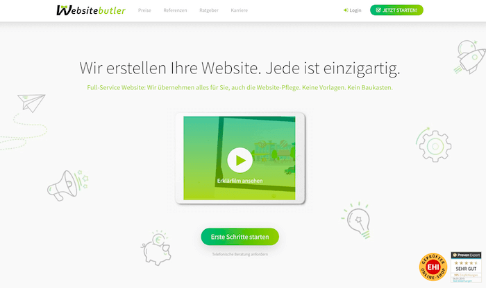 Websitebutler Startseite