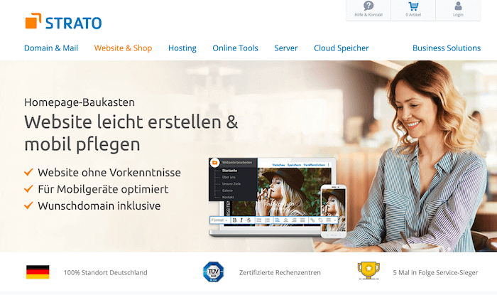 STRATO Homepage-Baukasten STRATO Homepage-Baukasten Startseite